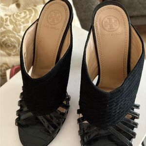 Tory Burch Black Heeled Sandals